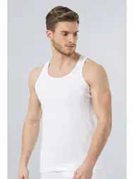 Türen Türen Erkek Spor Atlet (2'li Paket) 131/BEYAZ