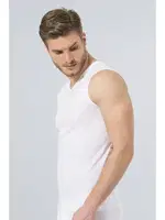 Türen Erkek Spor V yaka Atlet (2'li Paket) 158/BEYAZ Beyaz farklı açı