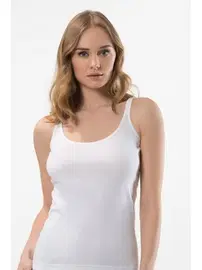 Türen Türen Kadın Biyeli İp Askılı Kaşkorse (2'li Paket) 289/BEYAZ