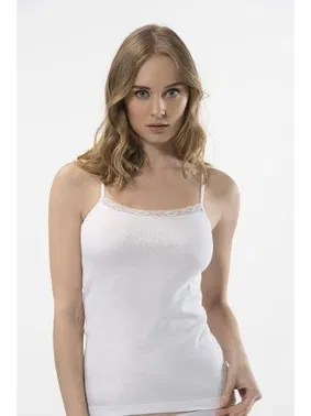 Türen Türen Kadın Dantelli İp Askılı Kaşkorse (2'li Paket) 292/BEYAZ