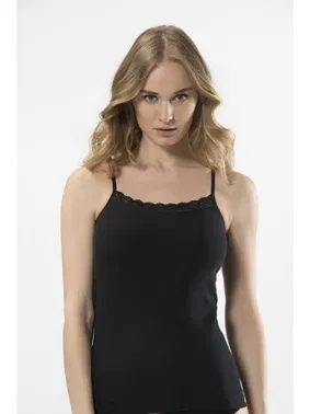 Türen Türen Kadın Dantelli İp Askılı Kaşkorse (2'li Paket) 292/SİYAH