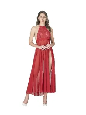 Sistina Uzun Yırtmaçlı Dantel Gecelik Sistina 057