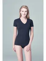 V Yaka Kısa Kol T-Shirt Dagi 5003KC Siyah farklı açı