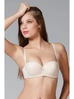 Yeni İnci 6666 Destekli Straplez Sütyen Ten görsel 4