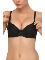 Yeni İnci 6809 Balenli Desteksiz Kadın Sütyen Siyah farklı açı