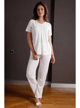 Yeni İnci Yeni İnci BPJ109 3lü Hamile Lohusa Pijama Takımı - Alternatif Görünüm