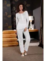 Yeni İnci BPJ119 Kadın 6lı Pijama Takım Ekru