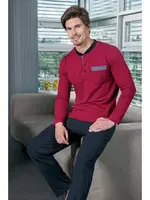 Yeni İnci EPJ446 Erkek Süprem 5li Pijama Takım Bordo