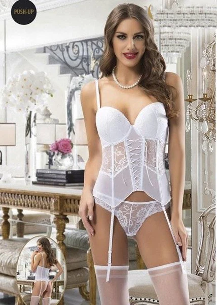 Asilce 3005 Beyaz Jartiyer Büstiyer Takım