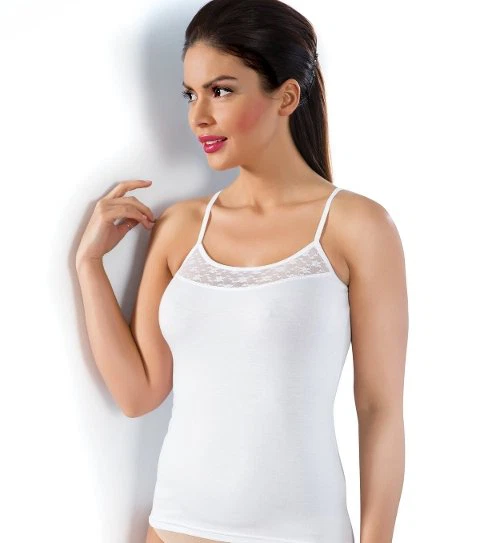 Bamboo Dantelli ip Askılı Bayan Atlet Lüx DRM 3610