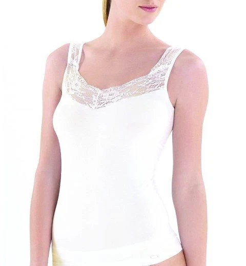 BlackSpade Dantelli Kalın Askılı Krem Atlet 1343