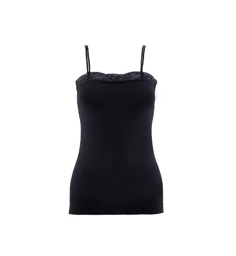 BlackSpade İnce Askılı Dantelli Siyah Atlet 1347