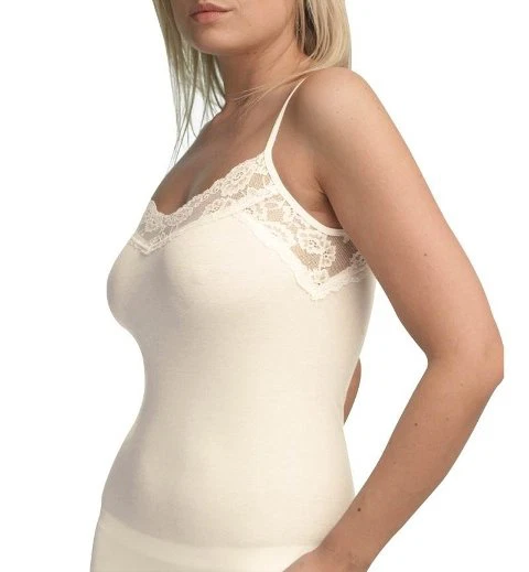 BlackSpade Private Büyük Beden Dantelli İnce Askılı Atlet 1984 Krem