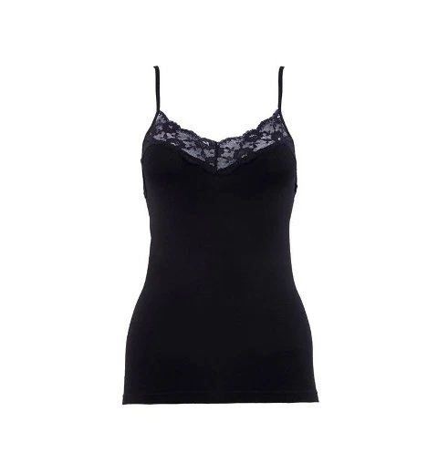 BlackSpade Private Büyük Beden Dantelli İnce Askılı Atlet 1984 Siyah