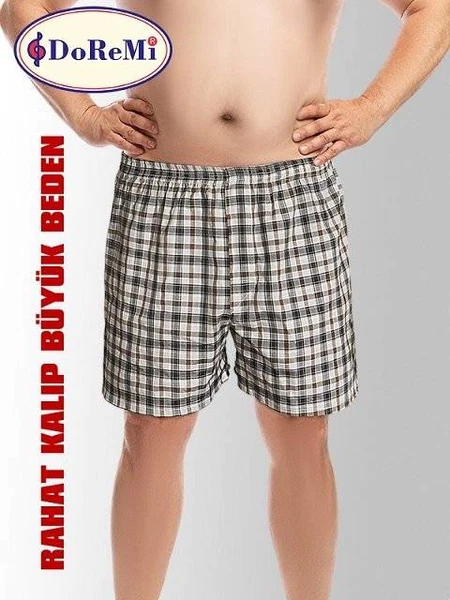 DoReMi Büyük Beden Rahat Kalıp Pamuklu Erkek Poplin Boxer