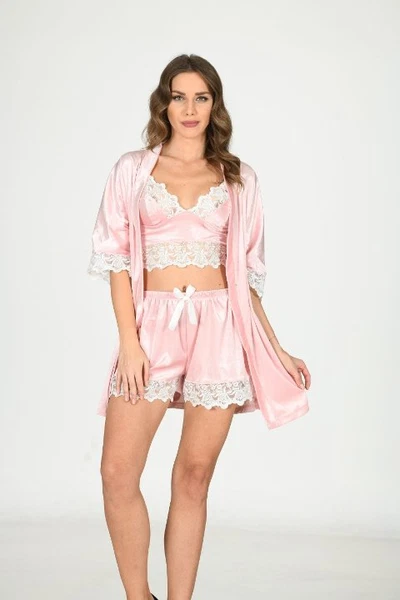 Kadife Şort Gecelik Takım Sistina 1438