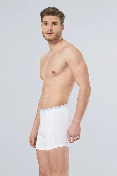 Likralı Düğmeli Boxer (2'li Paket) Türen 135/BEYAZ