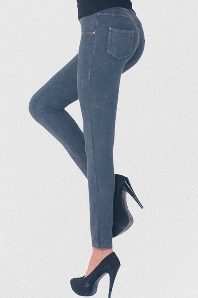 Mite Love Fermuarlı Kadın Pantolon Tayt Gri ML-6048