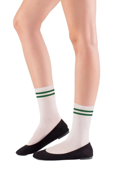 Mite Love Soket Çorap Yeşil Çizgili ML-5821