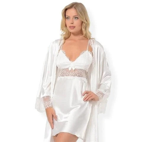 NBB Saten Gecelik Sabahlık Takım 3306