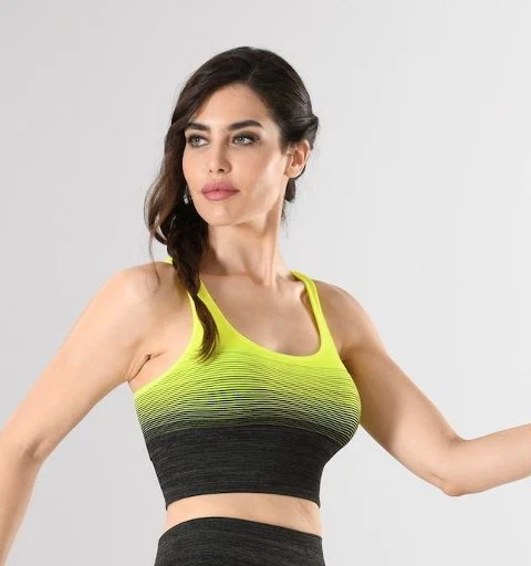 Sporcu Büstiyer Örme Seamless Dikişsiz Yoga Fitness Pilates Miss Fit 11177