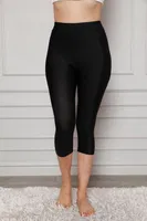 Akbeniz Microfiber Kapri Tayt 5864 Siyah detay görünüm