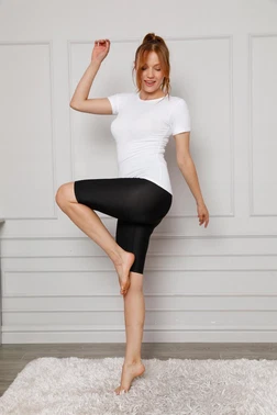 Akbeniz Akbeniz Penye Likralı Diz Üstü Tayt 5876P - Alternatif Görünüm