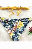 Angelsin Çiçekli Bikini Alt Çok Renkli Çok Renkli detay görünüm