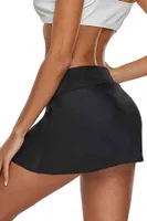 Angelsin Şık Etekli Bütün Bikini Alt Siyah Siyah detay görünüm