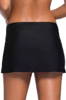 Angelsin Şık Etekli Bütün Bikini Alt Siyah Siyah görsel 6
