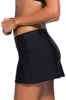 Angelsin Şık Etekli Bütün Bikini Alt Siyah Siyah görsel 7