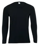  Anıt Sıfır Yaka Uzun Kollu Fit Kalıp T-Shirt 1165 Siyah detay görünüm
