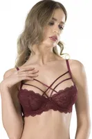 Dantelli Basic Balenli Bralet Sütyen Fabony 3120 Bordo görsel 4