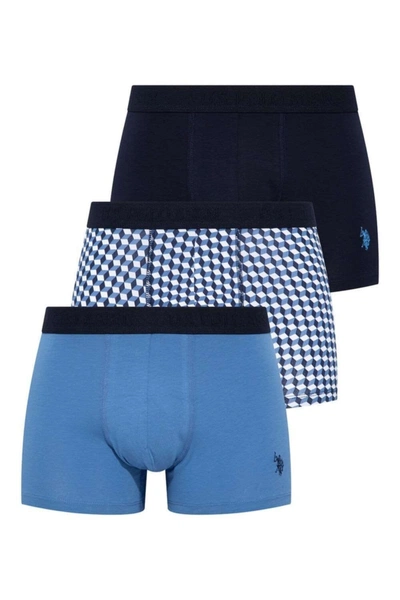 Baskılı ve Karışık Renkli 3lü Boxer U.S. Polo Assn. 80256