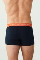 Bel Lastiği Renkli Kısa Paça 3lü Boxer U.S. Polo Assn. 80253 Lacivert görsel 8