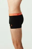 Bel Lastiği Renkli Kısa Paça 3lü Boxer U.S. Polo Assn. 80253 Siyah görsel 4