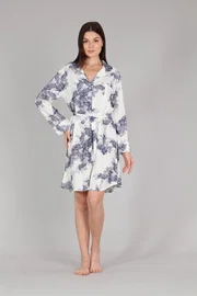 Bone Club Boydan Düğmeli Dokuma Sabahlık Bone 5334