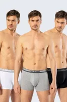 Cacharel Erkek 3lü Boxer Cacharel 1337 Beyaz-Gri-Siyah Görsel
