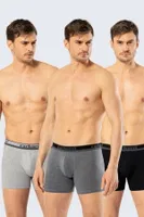 Cacharel Erkek 3lü Boxer Cacharel 1338 Siyah-Gri-Antrasit Görsel