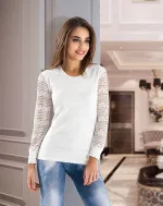 Dantelli Kadın Body Derya Kurşun 125 Ekru