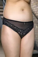 Dantelli Transparan Slip Moonlight 3183 Siyah