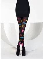 Daymod Rengarenk Bayan Külotlu Çorap D1125002 Siyah