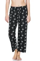 Desenli Geniş Paça Pantolon Derya Kurşun 025-D01 Siyah
