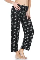 Desenli Geniş Paça Pantolon Derya Kurşun 025-D01 Siyah görsel 4