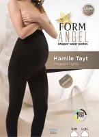 Dikişsiz Hamile Tayt Form Angel 5402-H Siyah farklı açı