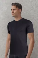 Doreanse Erkek Basic Bisiklet Yaka T-Shirt 2566 Siyah
