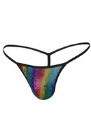 Doreanse Erkek Polyamid Çok Renkli Parlak Tanga String 1300 Rainbow