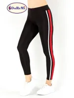 Active Sportive Çift Çizgili Tayt DoReMi 002-000872 Siyah detay görünüm