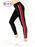 Active Sportive Çift Çizgili Tayt DoReMi 002-000872 Siyah farklı açı