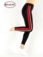 Active Sportive Çift Çizgili Tayt DoReMi 002-000872 Siyah görsel 5